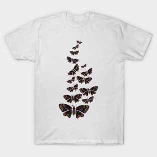 Aboriginal Art - Butterfly Lots Angled T-Shirt